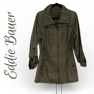 Eddie Bauer Women's Olive Green Utility Jacket
